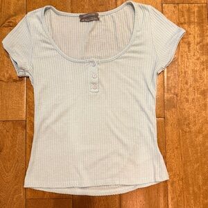 Urban Outfitters Sky Blue Ribbed Top